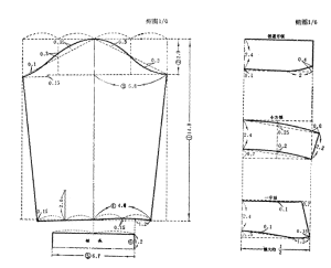 普及服装裁剪法图片-女长袖衬衣袖子裁剪图.png